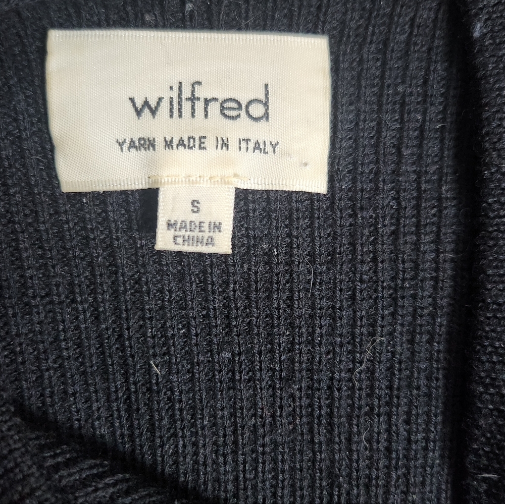 Aritzia 100% Wool Black Sweater Balletcore Open Scoop Back Size Small - Picture 14 of 14
